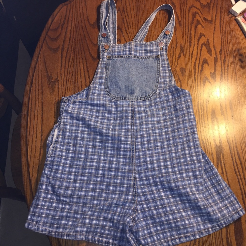 Vintage outlaw overall shorts.